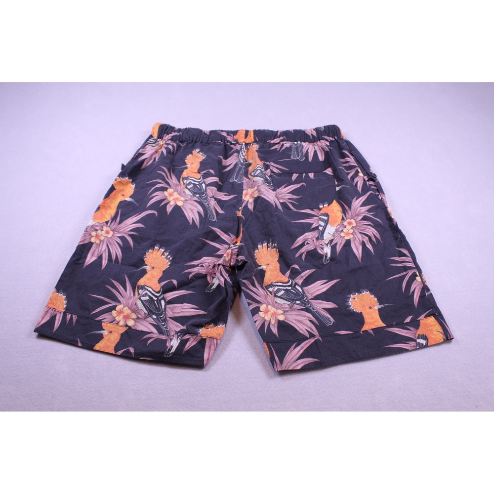 Desmond & Dempsey Men Hoopoe Bird Print Pajama Shorts Gray Cotton Large - Picture 5 of 5